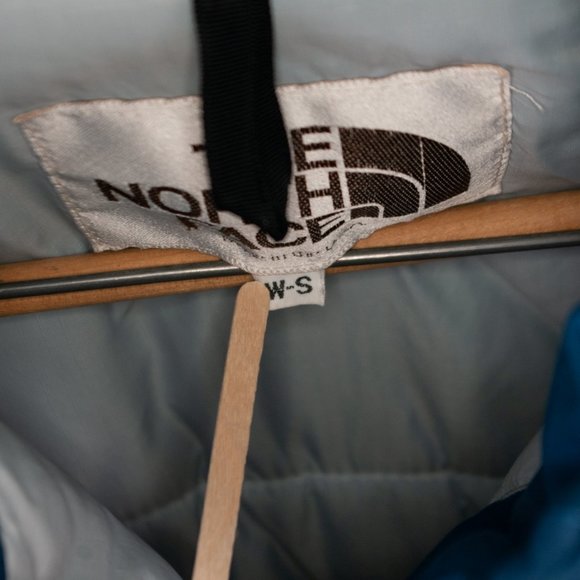 Vintage 80s The North Face Blue Poly Fill Jacket- Brown Label, Made in USA - Picture 2 of 14